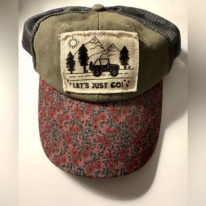 New Natural Life Let's Just Go Women's Canvas Trucker Hat One Size Adjustable
